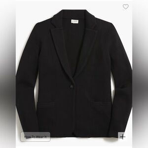 NWT J Crew Factory schoolboy sweater blazer, black, small